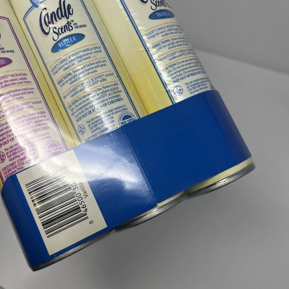 Vtg Glade Candle Scent Spray Air Freshener Vanilla Mountain‎ Berry 3 Pack NOS